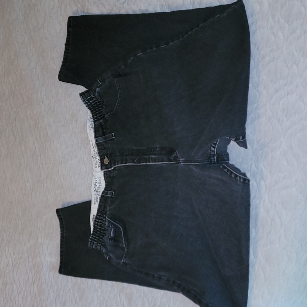 Vintage 1980’s Riders by Lee High-Waisted Elastic Waist Black Jeans - Size 16 M